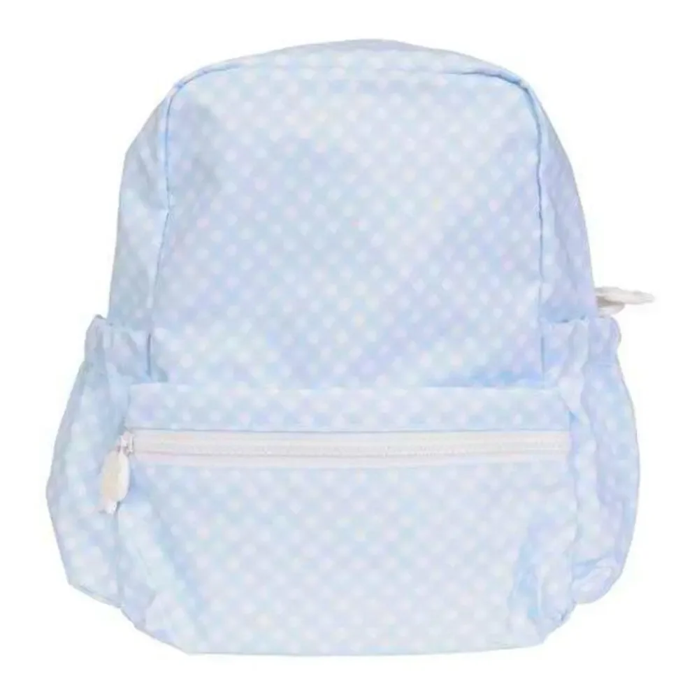 New apple of my Isa gingham Blue backpack / wipeable / drink holder